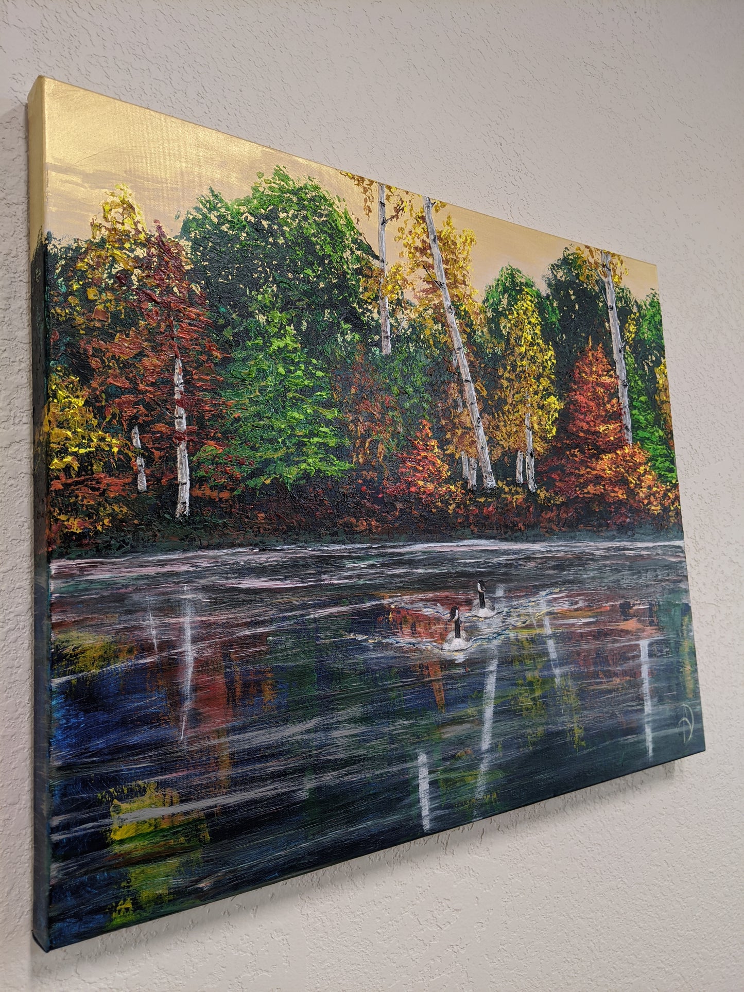 Breaking Glass Geese- Original 20x24