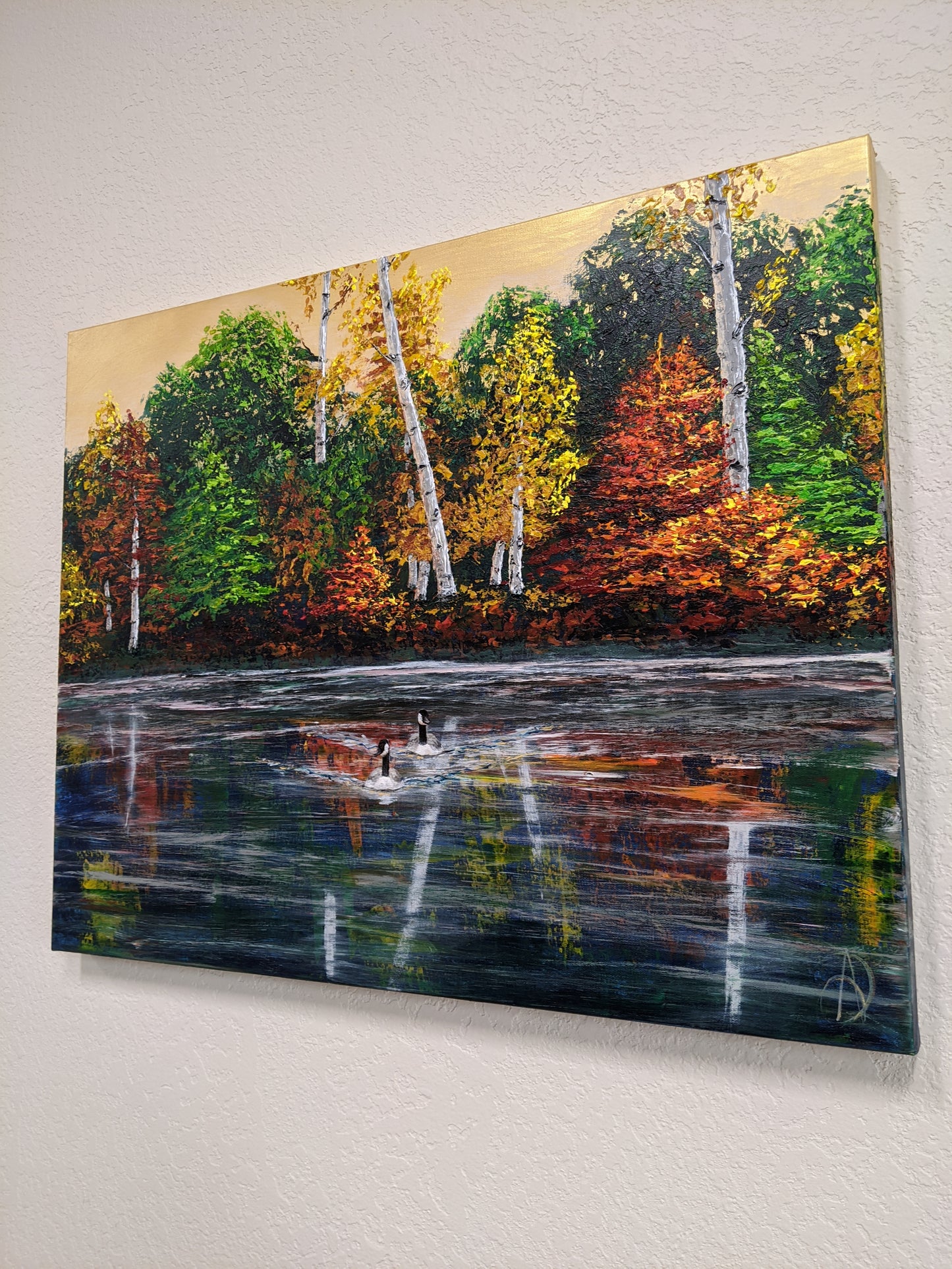 Breaking Glass Geese- Original 20x24