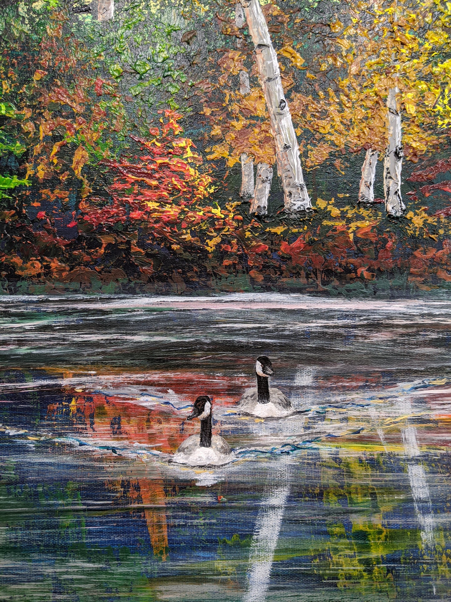 Breaking Glass Geese- Original 20x24
