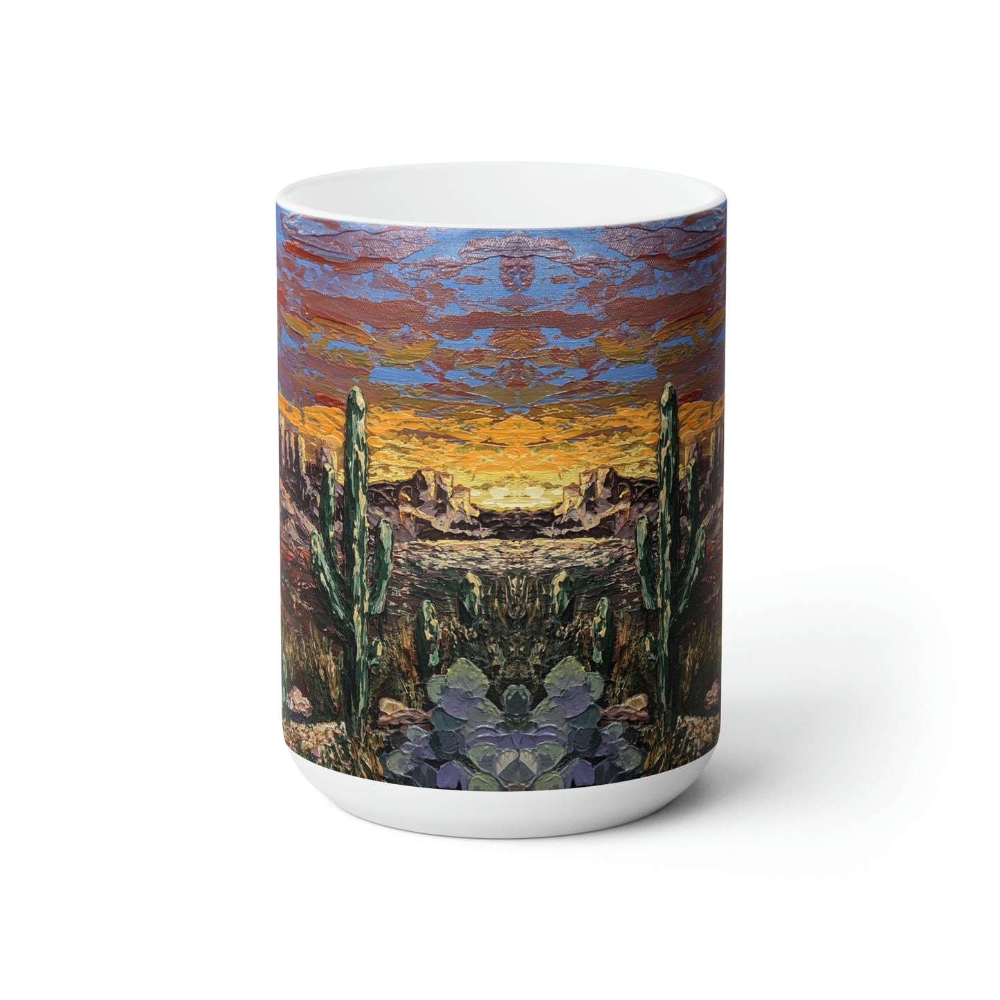 Ceramic Mug 15oz- Saguaro Sunset