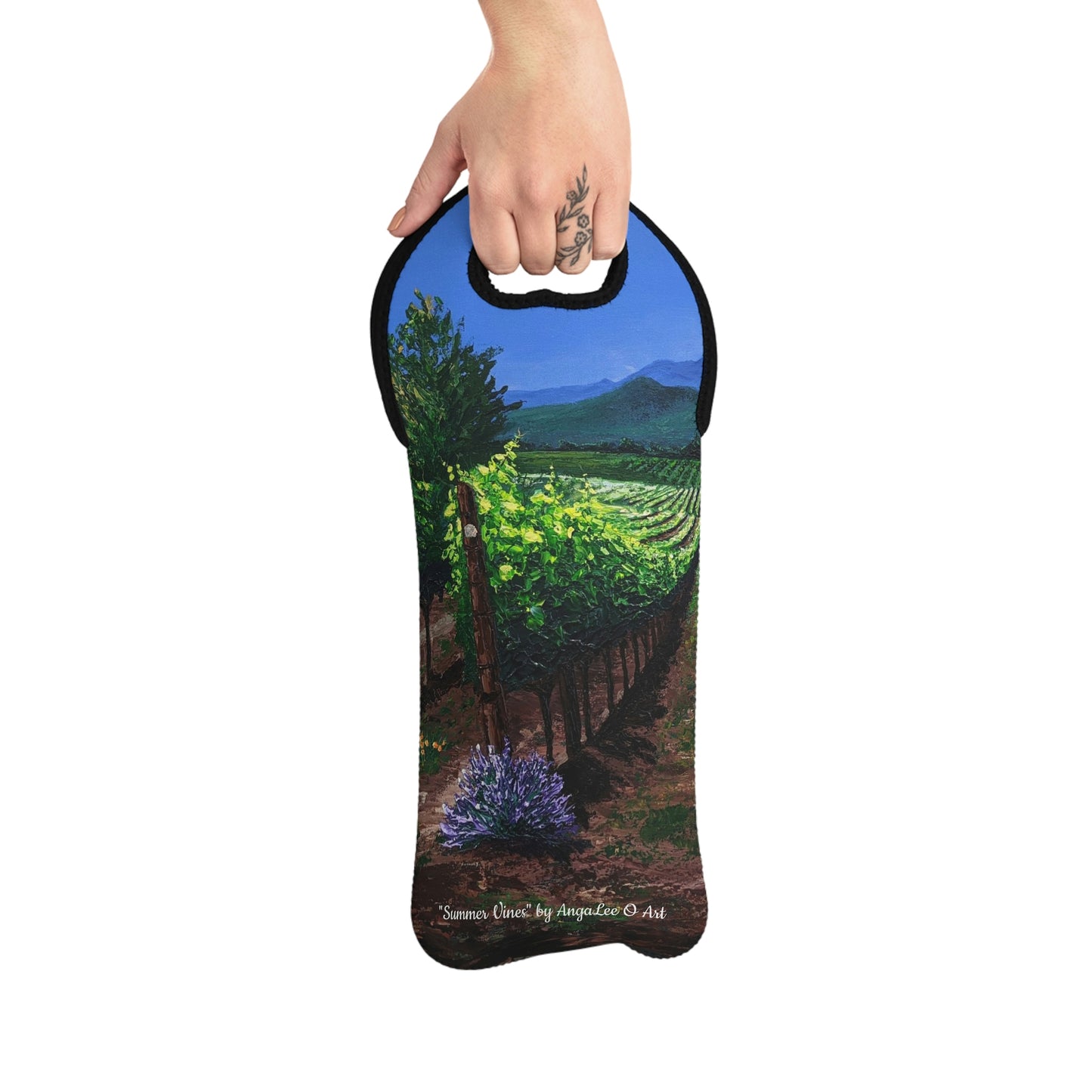 Wine Tote Bag-Summer Vines