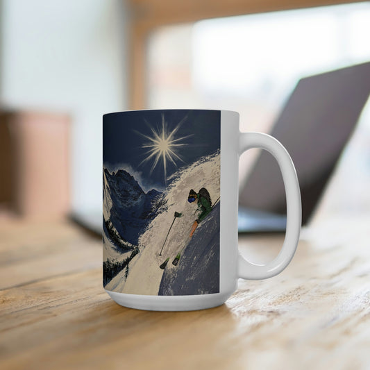 Ceramic Mug 15oz- Lone Skier
