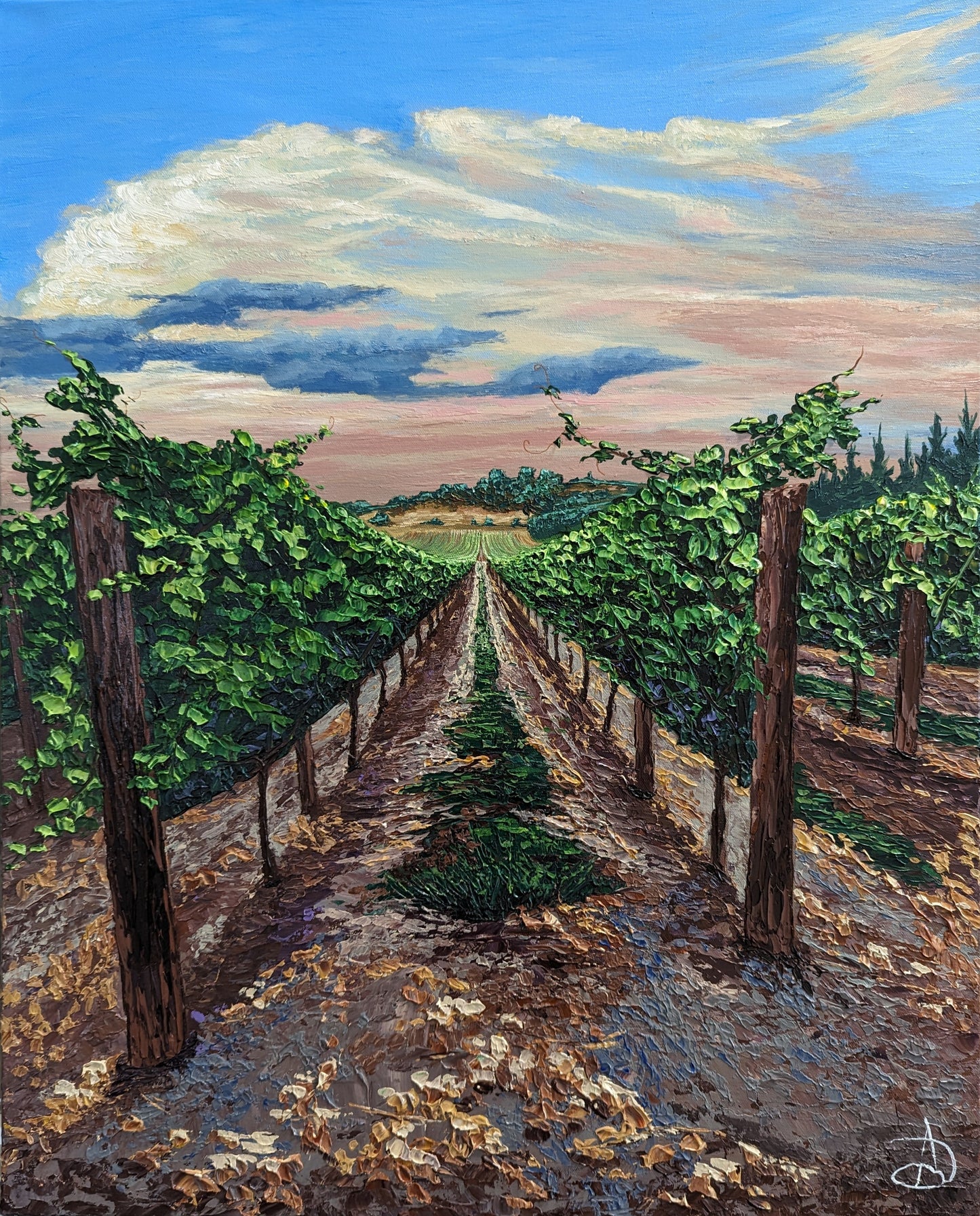 Whirling Vines- Original Painting 24"x 30"