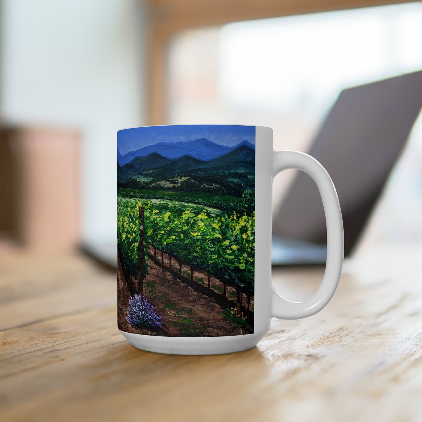 Ceramic Mug 15oz- "Summer Vines"