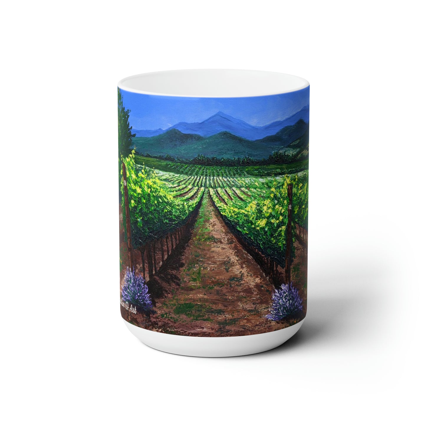 Ceramic Mug 15oz- "Summer Vines"