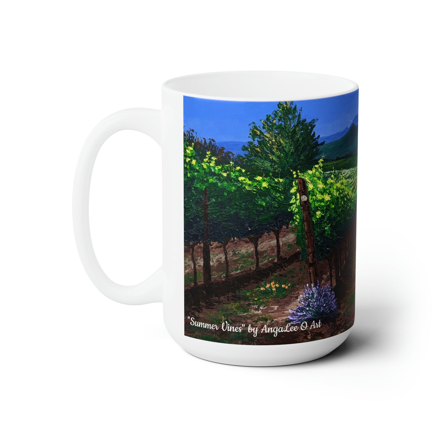 Ceramic Mug 15oz- "Summer Vines"