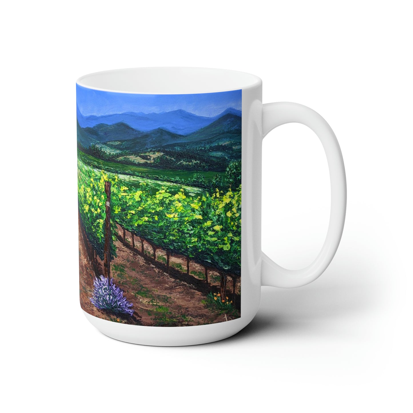 Ceramic Mug 15oz- "Summer Vines"