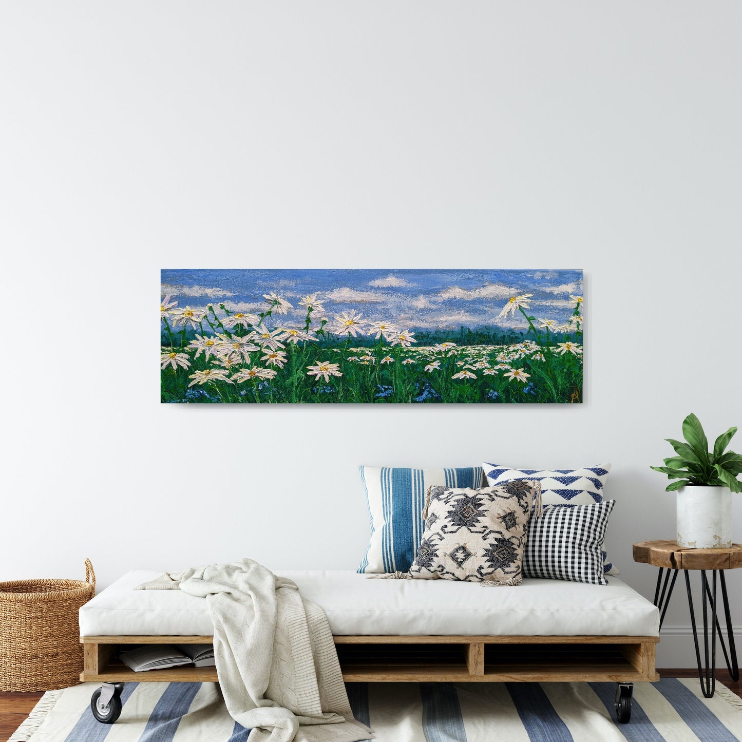 Demanding Daisies- Original painting 12x36