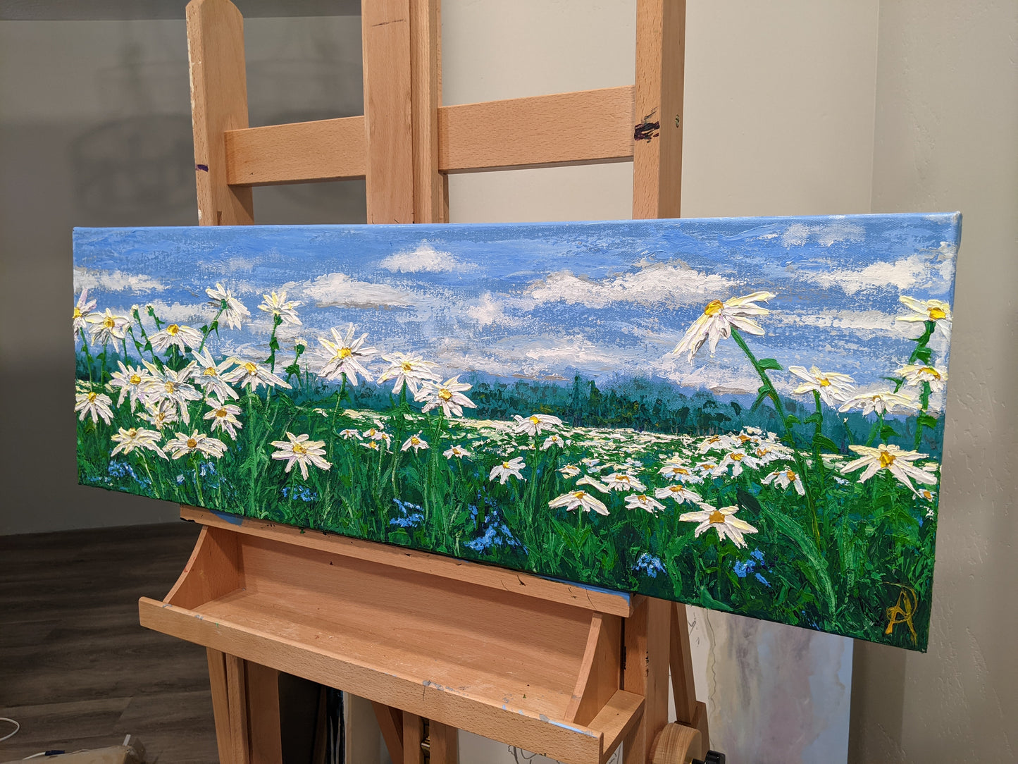 Demanding Daisies- Original painting 12x36