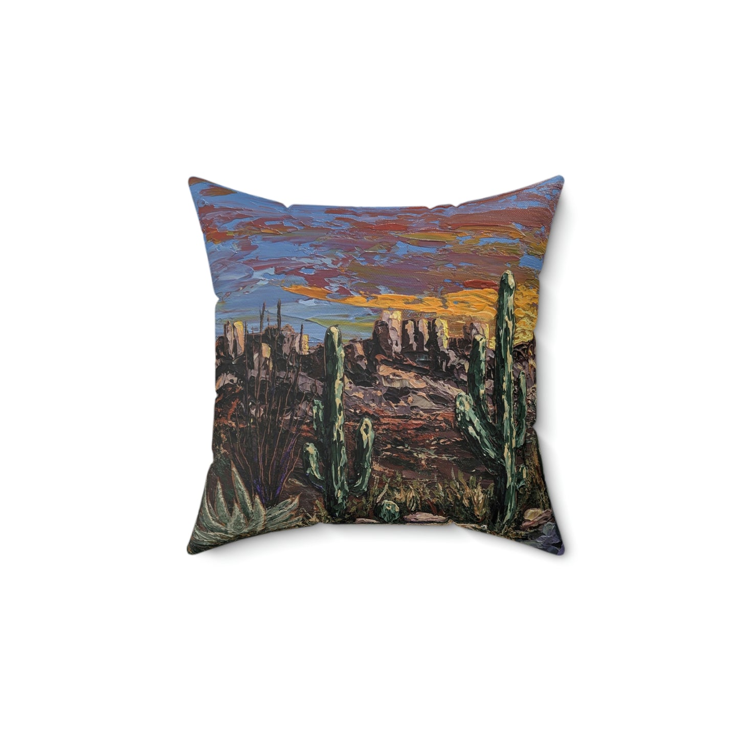 Square Pillow- "Saguaro Sunset"