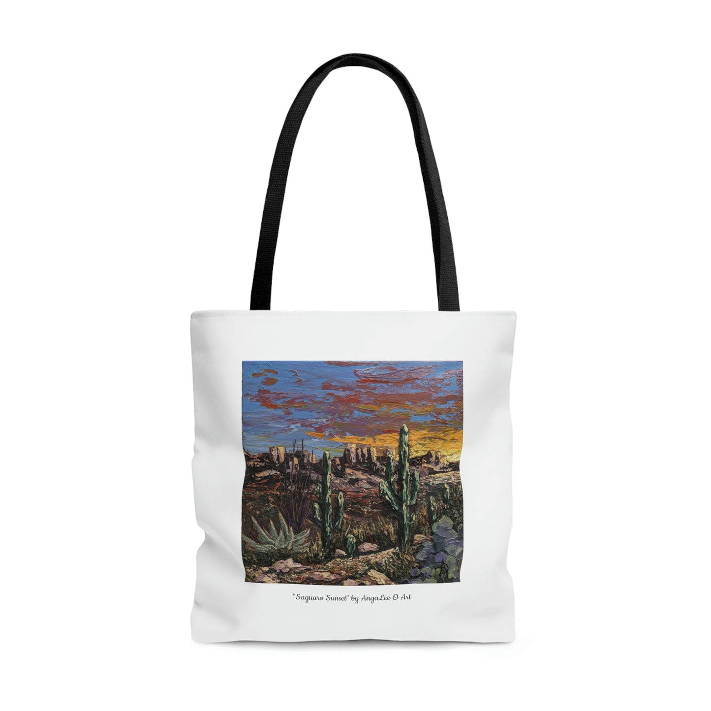 AOP Tote Bag- Saguaro Sunset