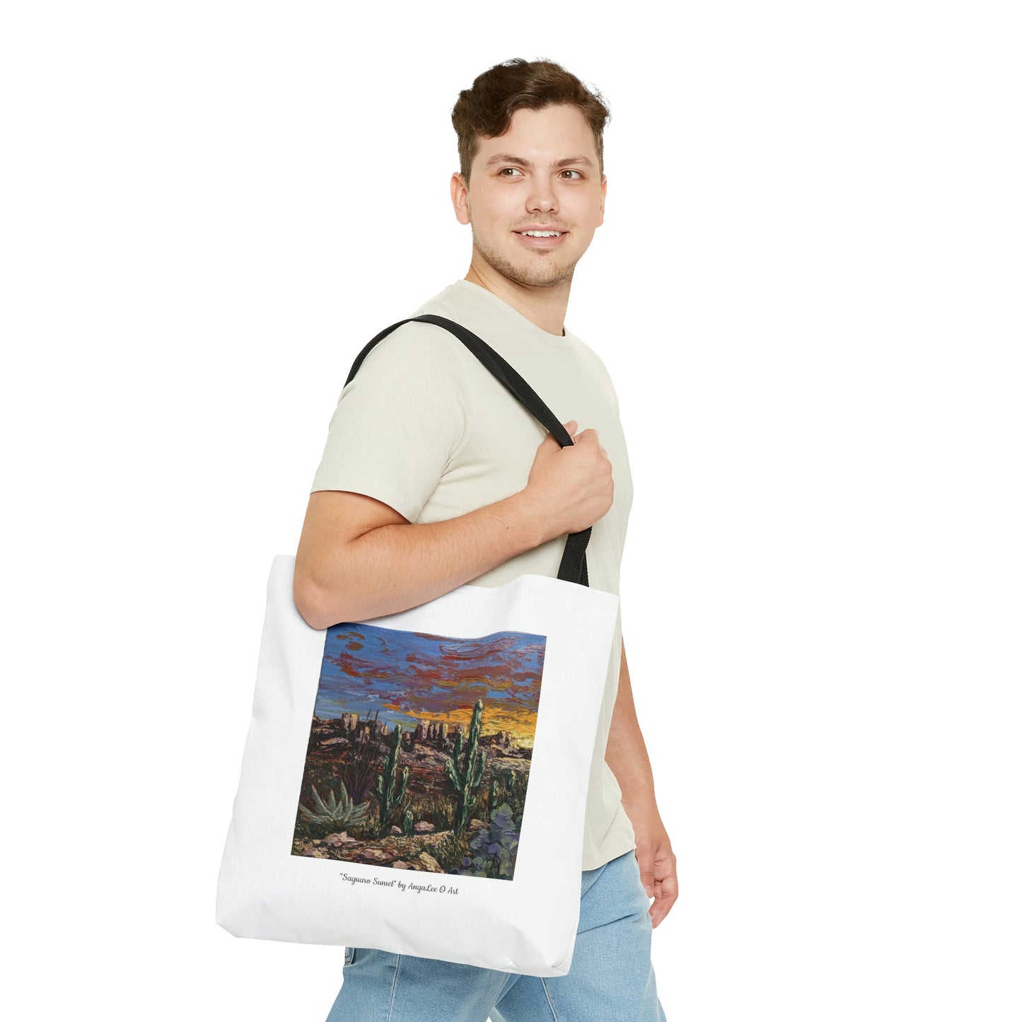 AOP Tote Bag- Saguaro Sunset