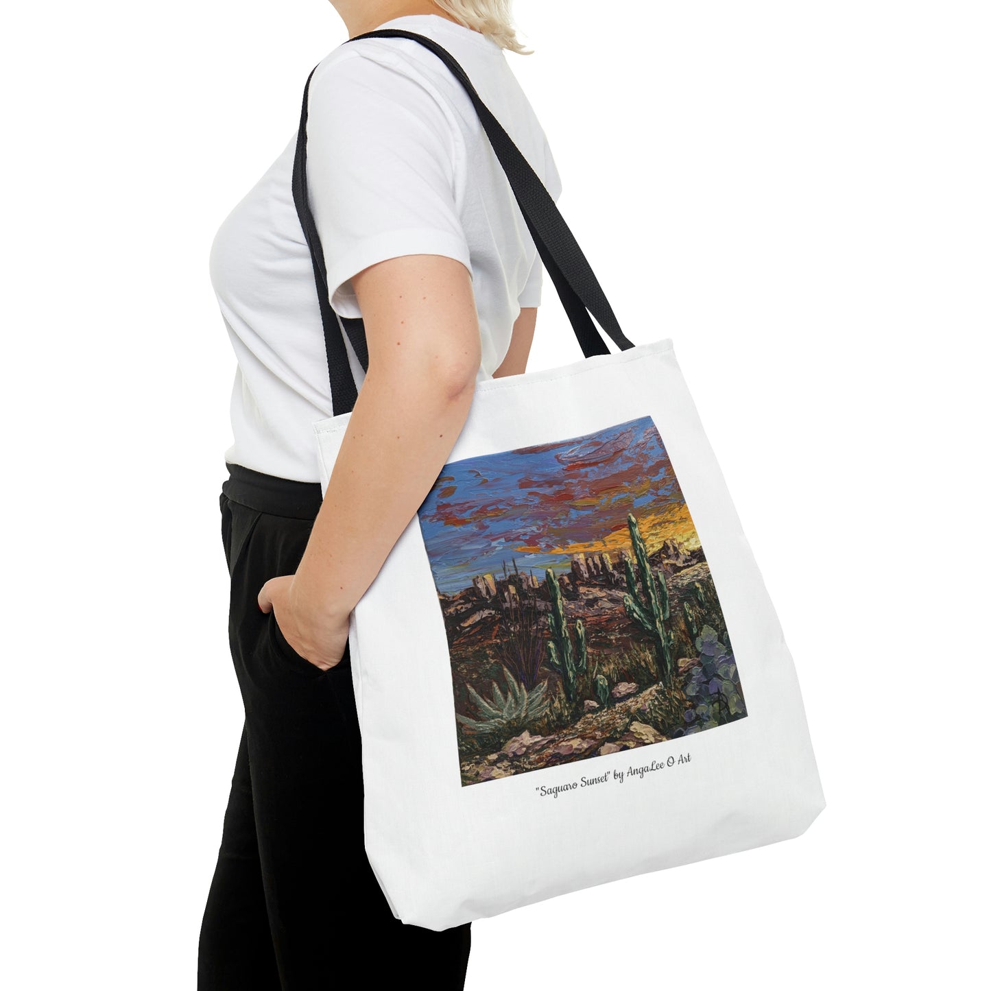 AOP Tote Bag- Saguaro Sunset