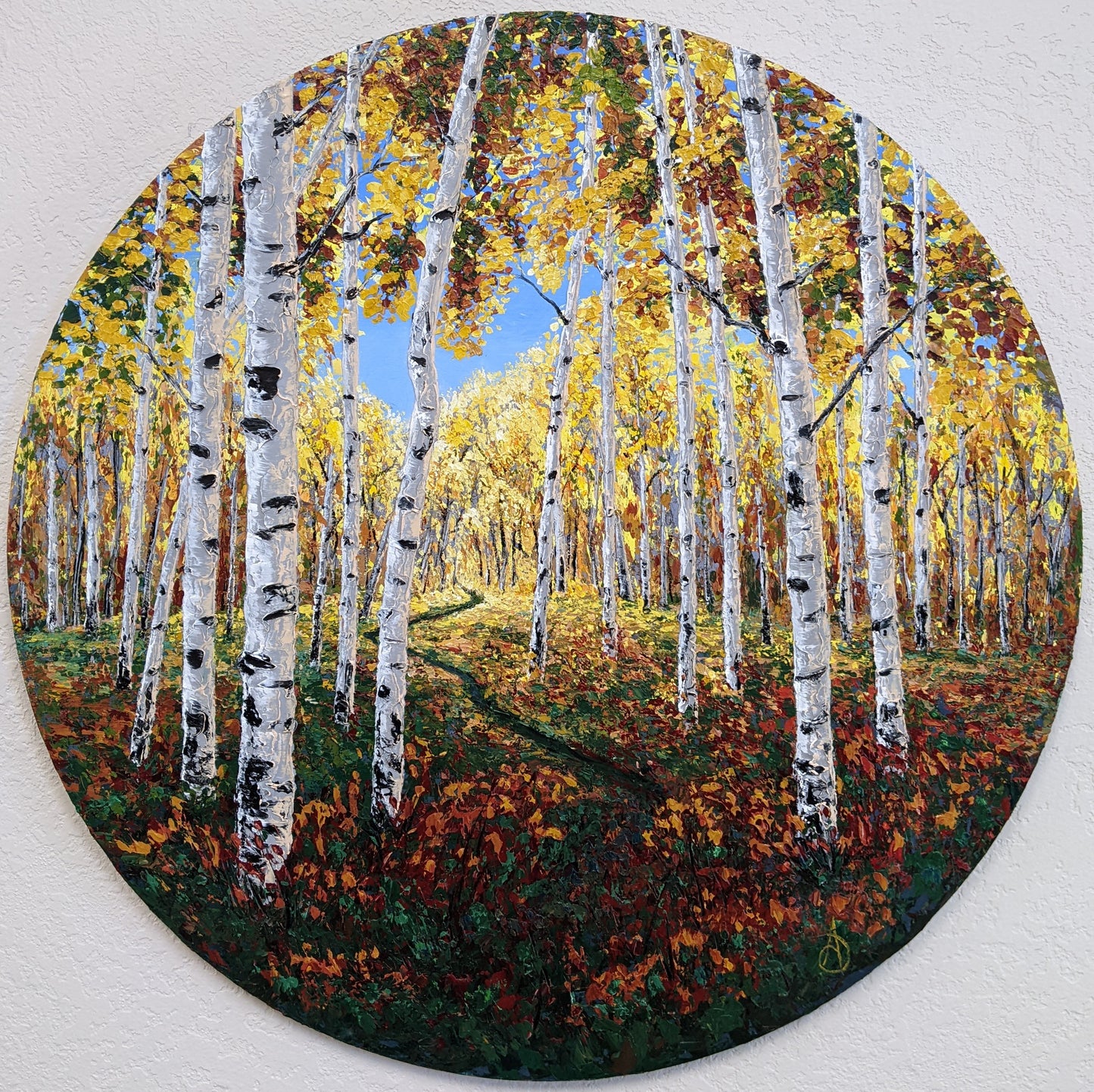 Seasons Change- Original Painting 30" round