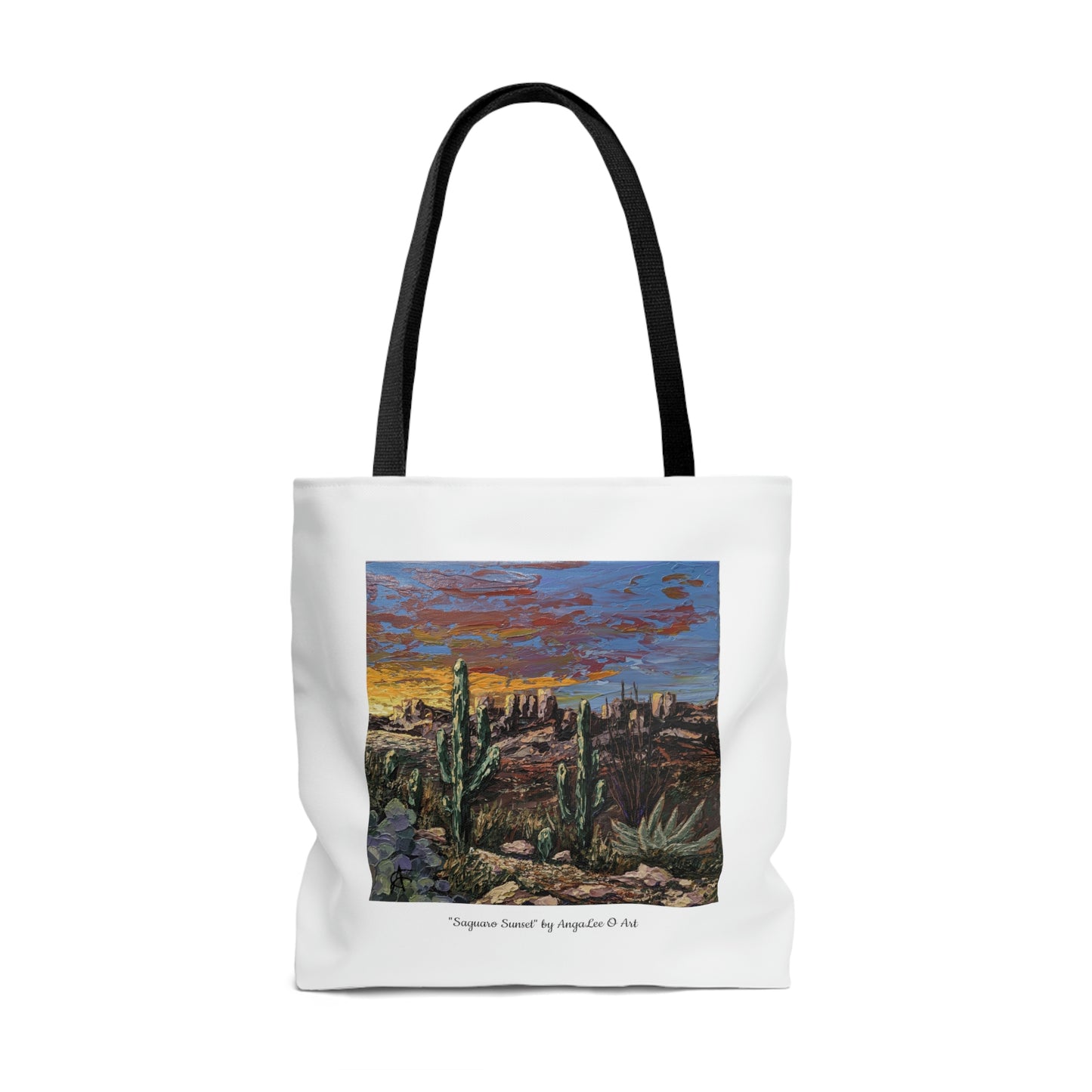 AOP Tote Bag- Saguaro Sunset