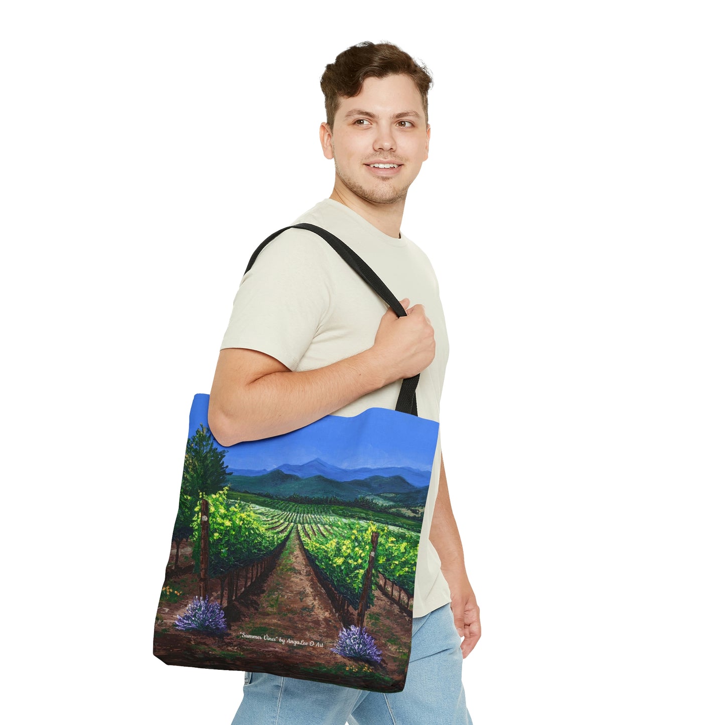 AOP Tote Bag- Summer Vines